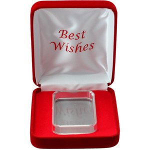 Red Clamshell Gift Box Best Wishes Insert [Add $2.75]